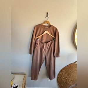 Jules&leopard  Camel Track Pants & Joggers Relaxed Fit